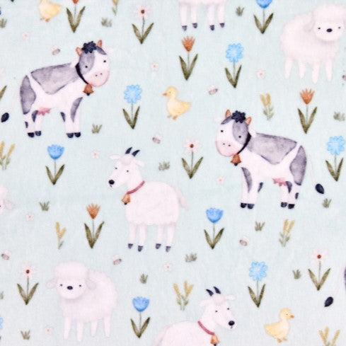 Little Farm Multi Digital - Shannon Fabrics Cuddle Minky