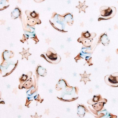 Mini Roundup Powder Digital - Shannon Fabrics Cuddle Minky