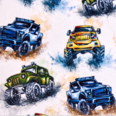 Off Roading Multi Digital - Shannon Fabrics Cuddle Minky