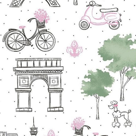 Paris Digital Snow - Shannon Fabrics Cuddle Minky
