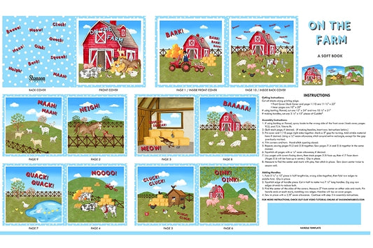 On the Farm Digital Panel - Shannon Fabrics Cuddle Minky