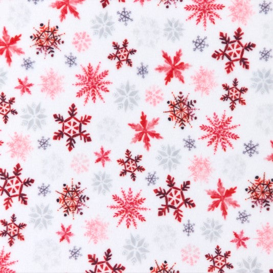 CLEARANCE Scarlet Snow Frost Digital - Shannon Fabrics Cuddle Minky