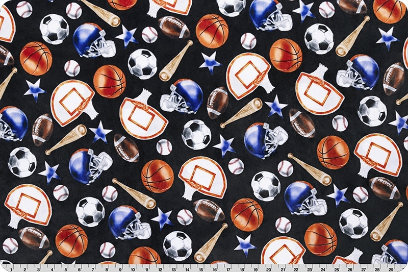 Black Sports Digital - Shannon Fabrics Cuddle Minky