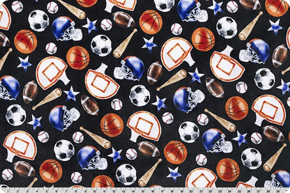Black Sports Digital - Shannon Fabrics Cuddle Minky