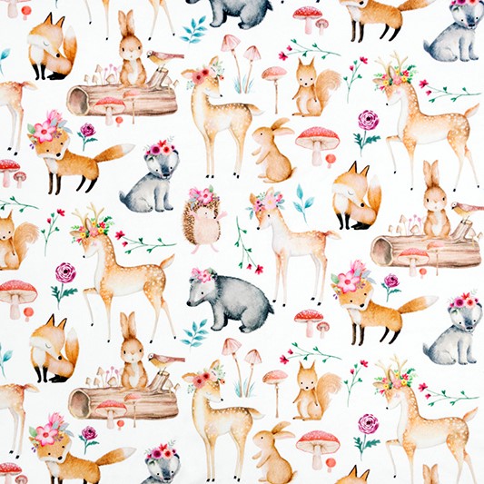 Sweet Darlings Digital Snow - Shannon Fabrics Cuddle Minky