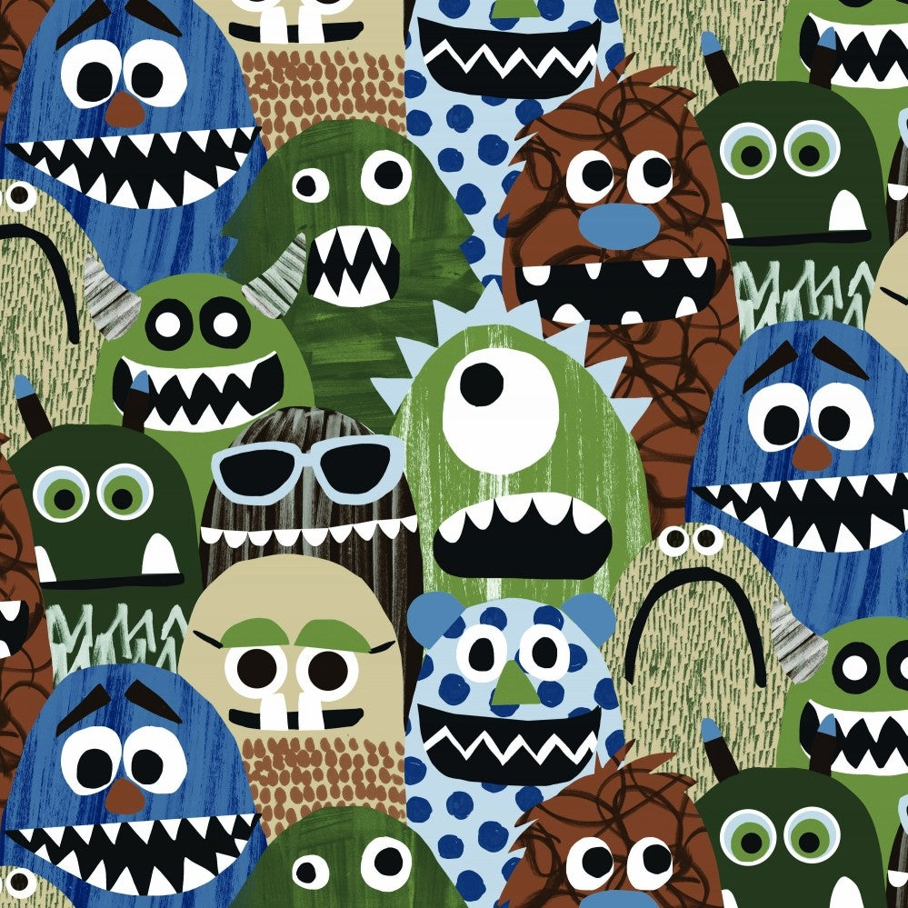 Loden Tickle Monster Digital - Shannon Fabrics Cuddle Minky