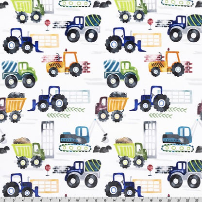 Tractor Haul Digital - Shannon Fabrics Cuddle Minky (DCTRACTORHAULMULTI)