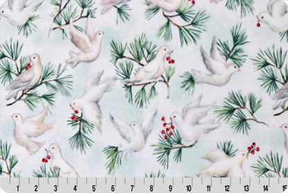 Multi White Doves Digital - Shannon Fabrics Cuddle Minky (DCWHITEDOVESMULTI)