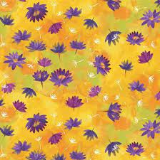 CLEARANCE Good Vibes Gold Water Lilies - Clothworks Cotton