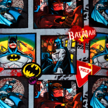 Batman Yield Sign & Graffiti - Camelot Fleece (23200010a-01)
