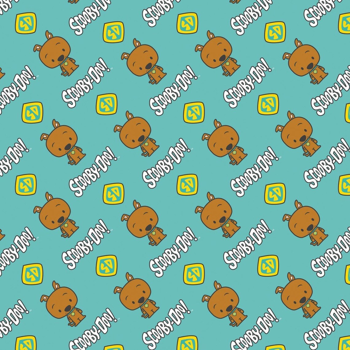 Scooby Doo Teal Dog Tag - Camelot Cotton