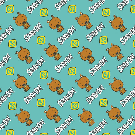 Scooby Doo Teal Dog Tag - Camelot Cotton