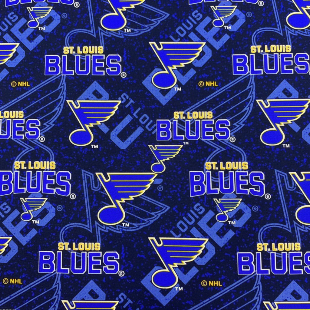 St. Louis Blues licensed fabric
