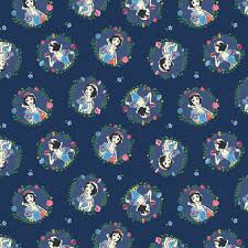 CLEARANCE Navy Snow White Wreaths - Camelot Cotton