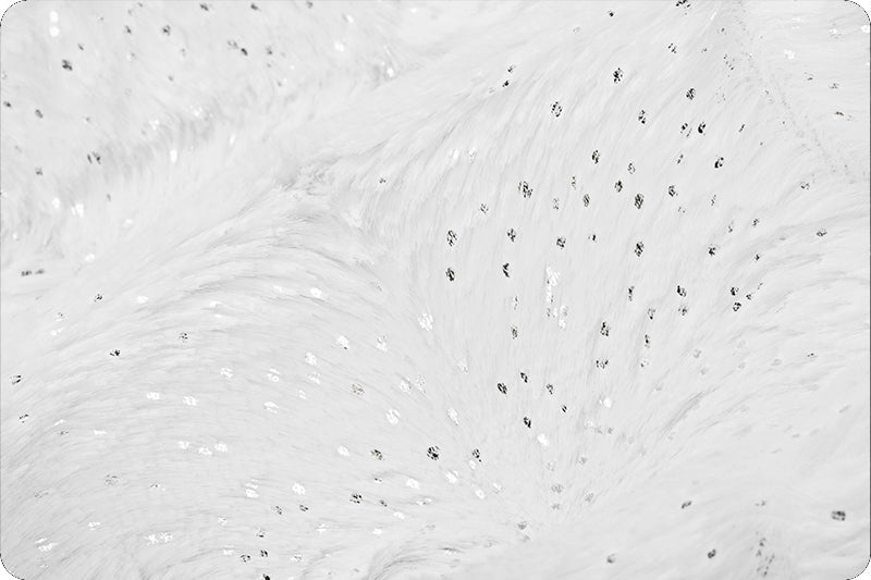 Snow/Silver Dazzle Hide - Shannon Fabrics Cuddle Minky