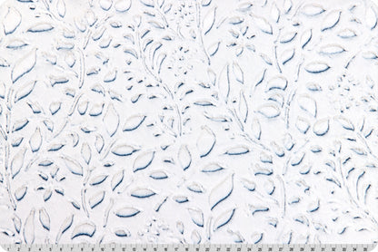 Dark Sea Frosted Poppy Embossed Luxe - Shannon Fabrics Cuddle Minky