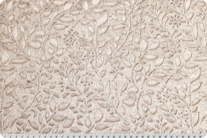 CLEARANCE Simply Taupe Heather Poppy Embossed Luxe - Shannon Fabrics Cuddle Minky