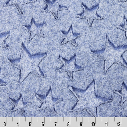 Stonewash Heather Stars Luxe - Shannon Fabrics Cuddle Minky