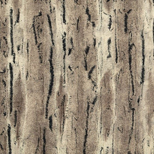 Pewter/Beige Mountain Fox - Shannon Fabrics Cuddle Minky (lcmountfoxpewterbeige)