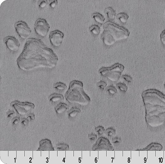 Alloy Embossed Paws - Shannon Fabrics Cuddle Minky