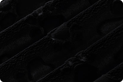 Black Luxe Embossed Paws - Shannon Fabrics Cuddle Minky