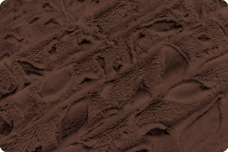 CLEARANCE Coffee Poppy Embossed Luxe - Shannon Fabrics Cuddle Minky