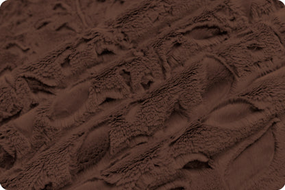 CLEARANCE Coffee Poppy Embossed Luxe - Shannon Fabrics Cuddle Minky