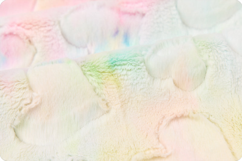 Pastel Sorbet Luxe Embossed Hearts - Shannon Fabrics Cuddle Minky