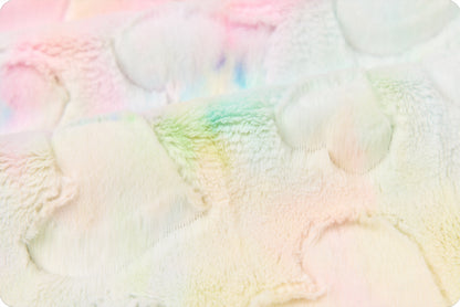 Pastel Sorbet Luxe Embossed Hearts - Shannon Fabrics Cuddle Minky