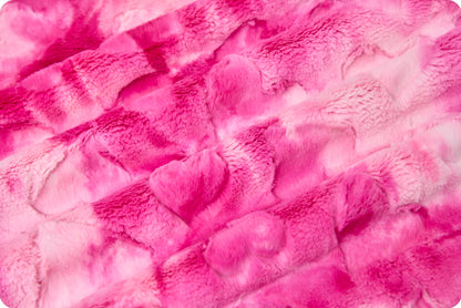 Valentine Sorbet Luxe Embossed Hearts - Shannon Fabrics Cuddle Minky