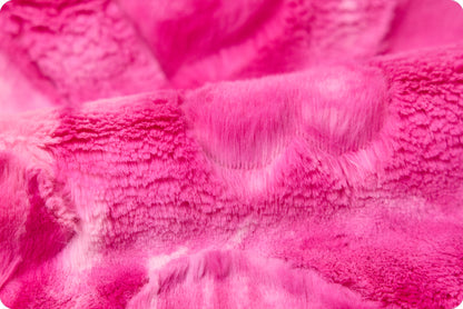 Valentine Sorbet Luxe Embossed Hearts - Shannon Fabrics Cuddle Minky
