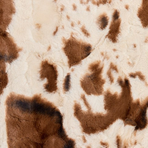 Wild Ivory/Brown Pony Luxe - Shannon Fabrics Minky (lcwildponyivorybrown)
