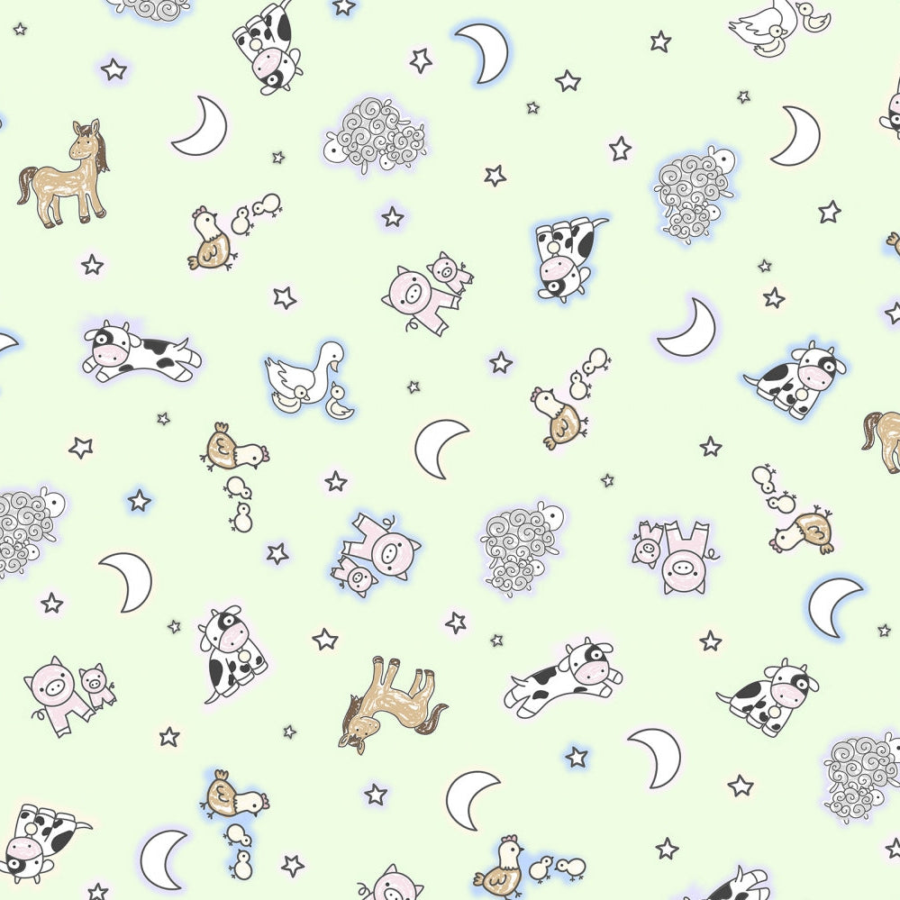 Pastel - Goodnight Farm Sleepy Farm Quilting Cuddle - Shannon Fabrics