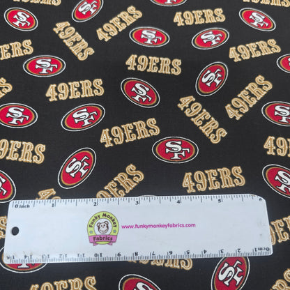 NFL Black San Francisco 49ers - Fabric Traditions Cotton
