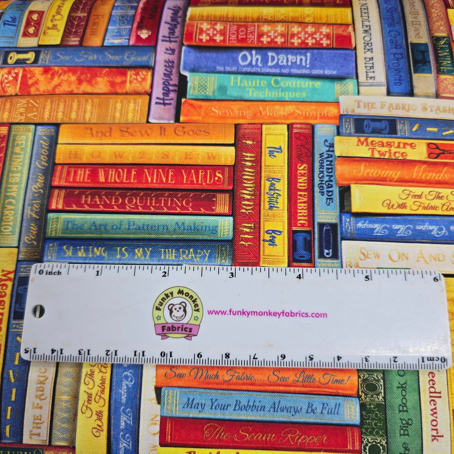 Sewing Library Books - Timeless Treasures Cotton