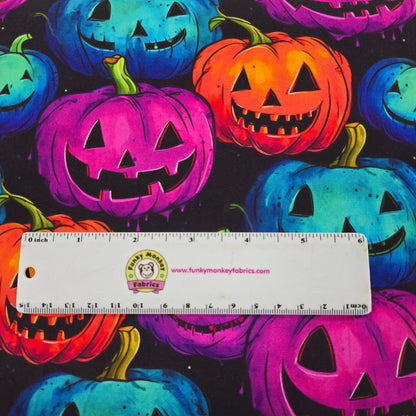 Neon Pumpkins - Four Seasons - David Textiles Cotton