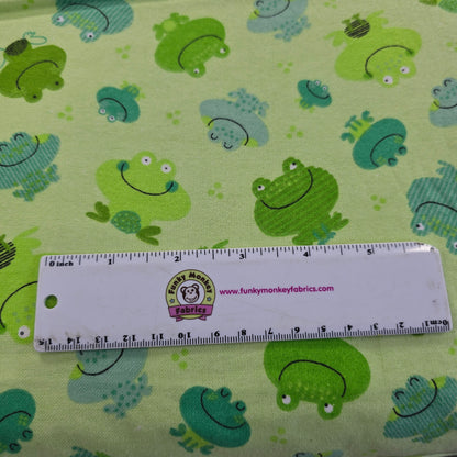 Frogs on Green - AE Nathan Flannel