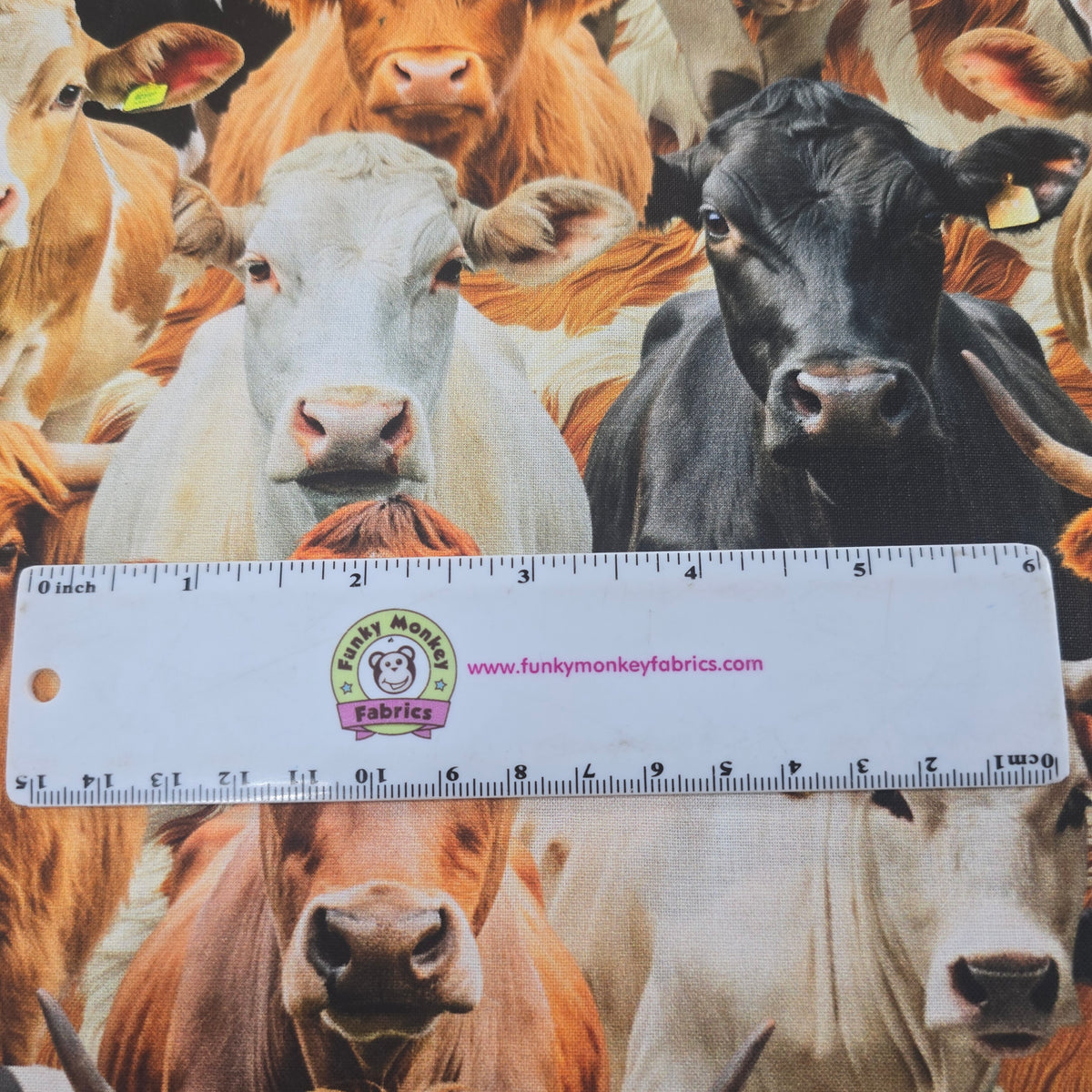 Mixed Cows - KK Fabrics Cotton