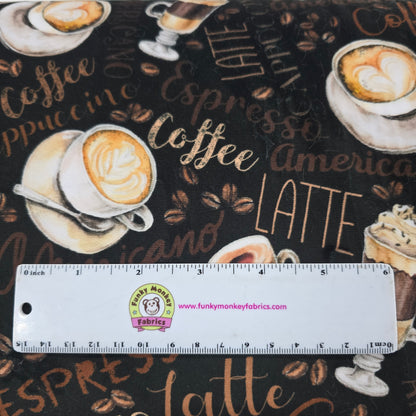 Daily Grind Black - Shannon Fabrics Cuddle Minky
