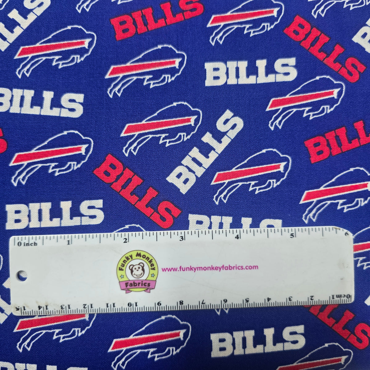 NFL Buffalo Bills Tossed Logos - Fabric Traditions Cotton