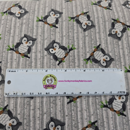 Owls on Grey - AE Nathan Flannel