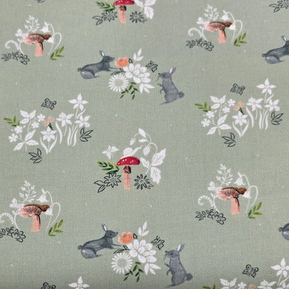 Ear-Resistable Rabbits on Green - Dear Stella Cotton