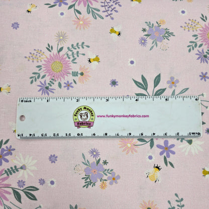 Pollinator Friendly on Pink - To Bee or Not to Bee - Dear Stella Cotton