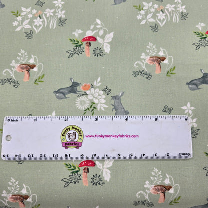 Ear-Resistable Rabbits on Green - Dear Stella Cotton