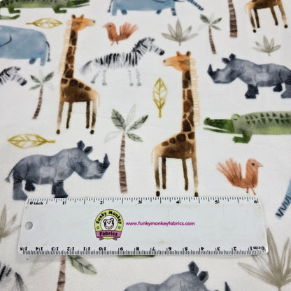 Animal Safari Multi - Shannon Fabrics Cuddle Minky