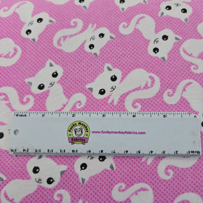 Posing Cats on Pink - AE Nathan Flannel