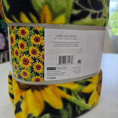Sunflower Bouquet 1.5 yard cut - David Textiles Fleece