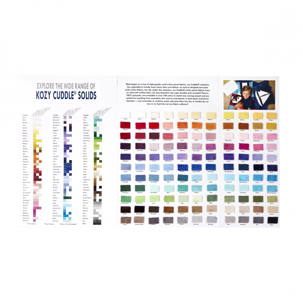 Shannon Kozy Cuddle Solids Color Card (Kozy Board Vol6)
