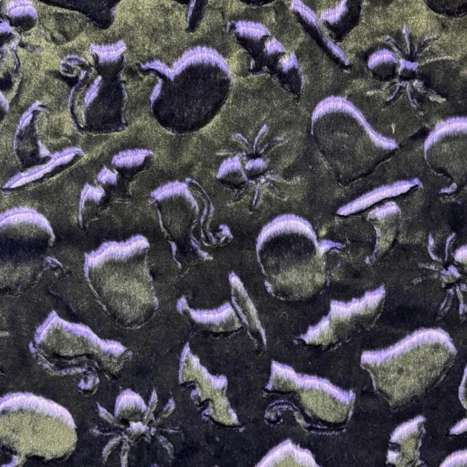 Raven Frosted Spooky Luxe - Shannon Fabrics Cuddle Minky