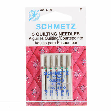 Schmetz Quilting Machine Needle Sizes 11/75 & 14/90 (5 pack)